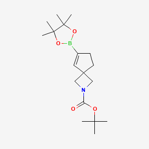 molecular formula C18H30BNO4 B14910426 tert-Butyl 6-(4,4,5,5-tetramethyl-1,3,2-dioxaborolan-2-yl)-2-azaspiro[3.4]oct-5-ene-2-carboxylate 