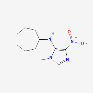 molecular formula C11H18N4O2 B14910430 N-cycloheptyl-1-methyl-4-nitro-1H-imidazol-5-amine 