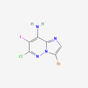 3-Bromo-6-chloro-7-iodoimidazo[1,2-b]pyridazin-8-amine