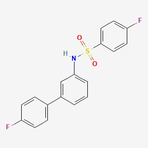 4-fluoro-N-[3-(4-fluorophenyl)phenyl]benzenesulfonamide