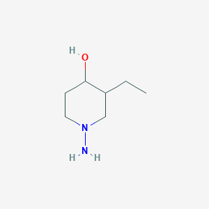 molecular formula C7H16N2O B1491046 1-Amino-3-ethylpiperidin-4-ol CAS No. 2098039-22-4
