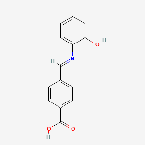 molecular formula C14H11NO3 B14910463 4-{(E)-[(2-hydroxyphenyl)imino]methyl}benzoic acid 