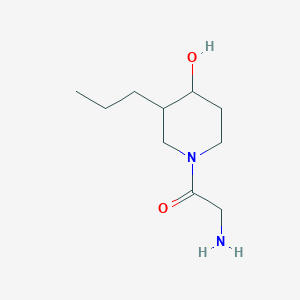 molecular formula C10H20N2O2 B1491047 2-氨基-1-(4-羟基-3-丙基哌啶-1-基)乙烷-1-酮 CAS No. 2090911-92-3