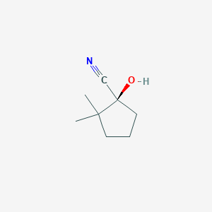 (S)-1-Hydroxy-2,2-dimethylcyclopentane-1-carbonitrile