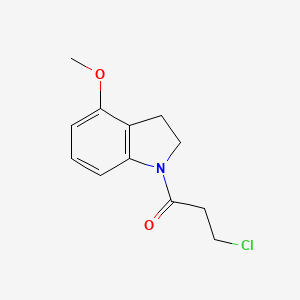 molecular formula C12H14ClNO2 B1491049 3-氯代-1-(4-甲氧基吲哚啉-1-基)丙烷-1-酮 CAS No. 2091606-97-0