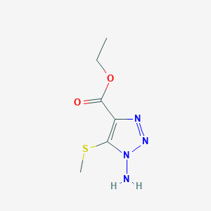 B149105 Ethyl 1-amino-5-methylsulfanyltriazole-4-carboxylate CAS No. 127045-27-6
