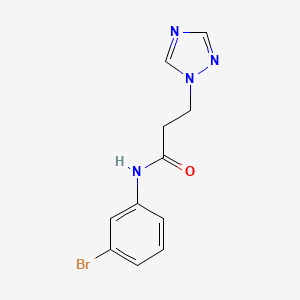 molecular formula C11H11BrN4O B14910502 N-(3-bromophenyl)-3-(1H-1,2,4-triazol-1-yl)propanamide 