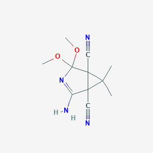 2-Amino-4,4-dimethoxy-6,6-dimethyl-3-azabicyclo[3.1.0]hex-2-ene-1,5-dicarbonitrile