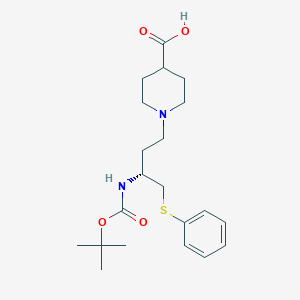 (R)-1-(3-((Tert-butoxycarbonyl)amino)-4-(phenylthio)butyl)piperidine-4-carboxylic acid