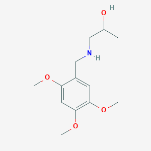 molecular formula C13H21NO4 B14910529 1-((2,4,5-Trimethoxybenzyl)amino)propan-2-ol 