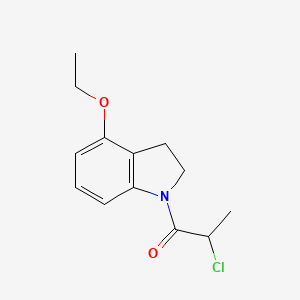 molecular formula C13H16ClNO2 B1491053 2-Chloro-1-(4-ethoxyindolin-1-yl)propan-1-one CAS No. 2098091-19-9