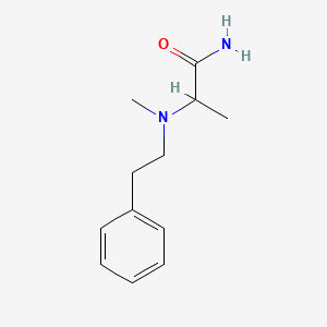 molecular formula C12H18N2O B14910540 2-(Methyl(phenethyl)amino)propanamide 