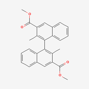 molecular formula C26H22O4 B14910543 Dimethyl (S)-2,2'-dimethyl-[1,1'-binaphthalene]-3,3'-dicarboxylate 