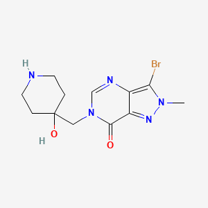 3-Bromo-6-((4-hydroxypiperidin-4-yl)methyl)-2-methyl-2,6-dihydro-7H-pyrazolo[4,3-d]pyrimidin-7-one