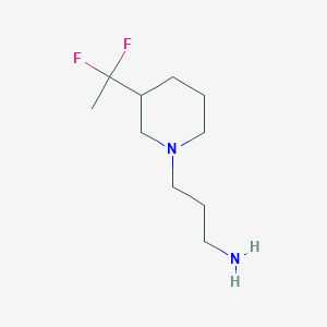 molecular formula C10H20F2N2 B1491055 3-(3-(1,1-二氟乙基)哌啶-1-基)丙-1-胺 CAS No. 2098091-59-7