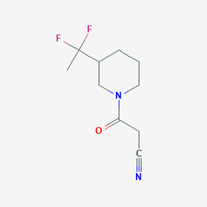 molecular formula C10H14F2N2O B1491057 3-(3-(1,1-Difluoroethyl)piperidin-1-yl)-3-oxopropanenitrile CAS No. 2098091-77-9