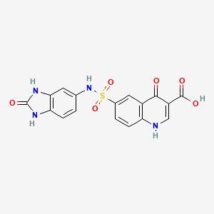 molecular formula C17H12N4O6S B14910572 4-oxo-6-[(2-oxo-2,3-dihydro-1H-benzimidazol-5-yl)sulfamoyl]-1,4-dihydroquinoline-3-carboxylic acid 