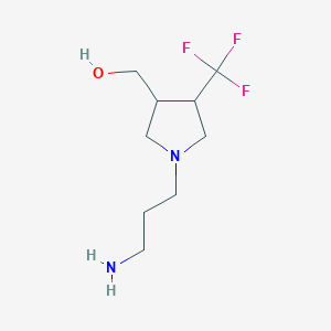 molecular formula C9H17F3N2O B1491059 (1-(3-Aminopropyl)-4-(trifluoromethyl)pyrrolidin-3-yl)methanol CAS No. 2097955-91-2