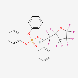 molecular formula C24H16F9O5P B14910607 2,2-Difluoro-2-(perfluorofuran-2-yl)-1-phenylethyl diphenyl phosphate 