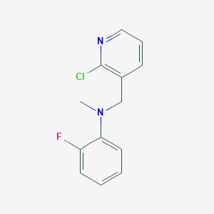 molecular formula C13H12ClFN2 B14910611 n-((2-Chloropyridin-3-yl)methyl)-2-fluoro-N-methylaniline 