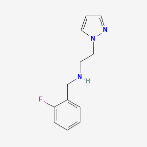 molecular formula C12H14FN3 B14910615 n-(2-Fluorobenzyl)-2-(1h-pyrazol-1-yl)ethan-1-amine 