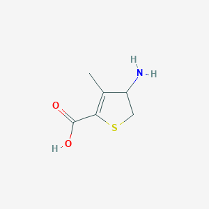 molecular formula C6H9NO2S B14910618 4-Amino-3-methyl-4,5-dihydrothiophene-2-carboxylic acid 