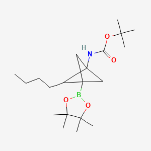 tert-Butyl (2-butyl-3-(4,4,5,5-tetramethyl-1,3,2-dioxaborolan-2-yl)bicyclo[1.1.1]pentan-1-yl)carbamate