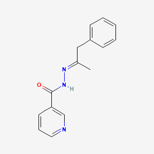 molecular formula C15H15N3O B14910642 Nicotinic acid (1-methyl-2-phenyl-ethylidene)-hydrazide 