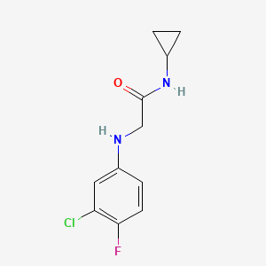 2-((3-Chloro-4-fluorophenyl)amino)-N-cyclopropylacetamide