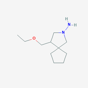 molecular formula C11H22N2O B1491067 4-(Ethoxymethyl)-2-azaspiro[4.4]nonan-2-amine CAS No. 2097995-00-9