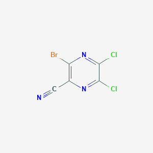 3-Bromo-5,6-dichloropyrazine-2-carbonitrile