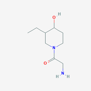 2-Amino-1-(3-ethyl-4-hydroxypiperidin-1-yl)ethan-1-one