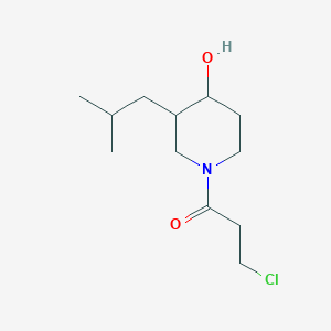 3-Chloro-1-(4-hydroxy-3-isobutylpiperidin-1-yl)propan-1-one