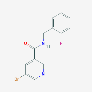 molecular formula C13H10BrFN2O B14910700 5-Bromo-N-(2-fluorobenzyl)nicotinamide 