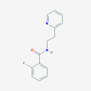 molecular formula C14H13FN2O B14910726 2-Fluoro-N-(2-(pyridin-2-yl)ethyl)benzamide 