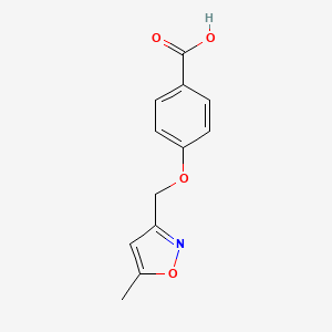 molecular formula C12H11NO4 B14910730 4-((5-Methylisoxazol-3-yl)methoxy)benzoic acid 