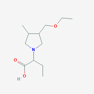 molecular formula C12H23NO3 B1491074 2-(3-(Ethoxymethyl)-4-methylpyrrolidin-1-yl)butanoic acid CAS No. 2097945-43-0