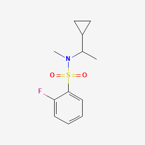 N-(1-cyclopropylethyl)-2-fluoro-N-methylbenzenesulfonamide