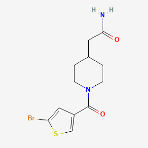 2-(1-(5-Bromothiophene-3-carbonyl)piperidin-4-yl)acetamide