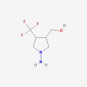 (1-Amino-4-(trifluoromethyl)pyrrolidin-3-yl)methanol