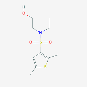 molecular formula C10H17NO3S2 B14910753 N-ethyl-N-(2-hydroxyethyl)-2,5-dimethylthiophene-3-sulfonamide 