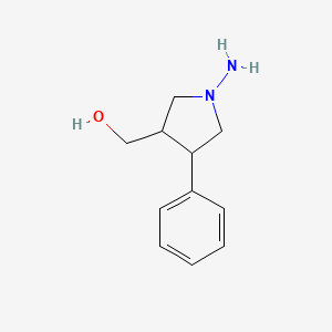 molecular formula C11H16N2O B1491078 (1-Amino-4-phenylpyrrolidin-3-yl)methanol CAS No. 2097995-27-0