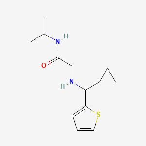 molecular formula C13H20N2OS B14910805 2-((Cyclopropyl(thiophen-2-yl)methyl)amino)-N-isopropylacetamide 