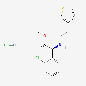 Methyl (S)-2-(2-chlorophenyl)-2-((2-(thiophen-3-yl)ethyl)amino)acetate hydrochloride