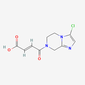 molecular formula C10H10ClN3O3 B1491081 (E)-4-(3-chloro-5,6-dihydroimidazo[1,2-a]pyrazin-7(8H)-yl)-4-oxobut-2-enoic acid CAS No. 2098156-63-7