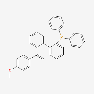 molecular formula C33H27OP B14910829 (2'-(1-(4-Methoxyphenyl)vinyl)-[1,1'-biphenyl]-2-yl)diphenylphosphane 