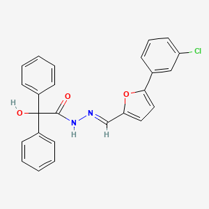 N'-{(E)-[5-(3-chlorophenyl)furan-2-yl]methylidene}-2-hydroxy-2,2-diphenylacetohydrazide