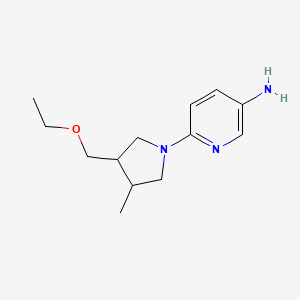 molecular formula C13H21N3O B1491085 6-(3-(乙氧甲基)-4-甲基吡咯烷-1-基)吡啶-3-胺 CAS No. 2097999-70-5