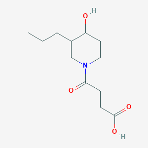 molecular formula C12H21NO4 B1491086 4-(4-Hydroxy-3-propylpiperidin-1-yl)-4-oxobutanoic acid CAS No. 2097997-00-5