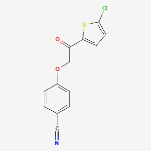 molecular formula C13H8ClNO2S B14910863 4-(2-(5-Chlorothiophen-2-yl)-2-oxoethoxy)benzonitrile 